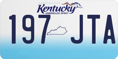 KY license plate 197JTA