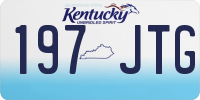 KY license plate 197JTG