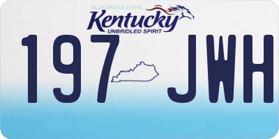 KY license plate 197JWH