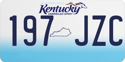 KY license plate 197JZC