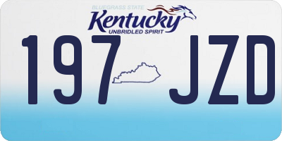 KY license plate 197JZD