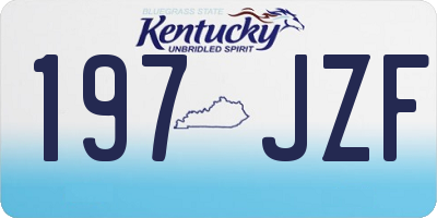 KY license plate 197JZF