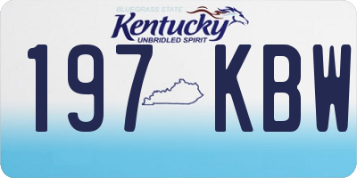 KY license plate 197KBW