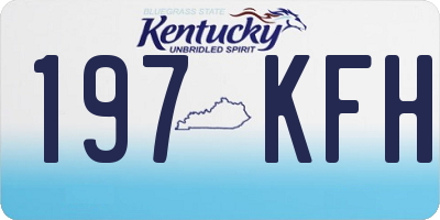 KY license plate 197KFH