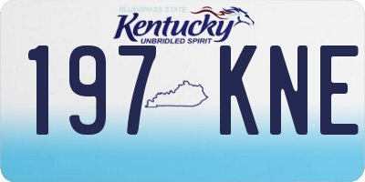 KY license plate 197KNE
