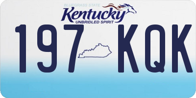 KY license plate 197KQK