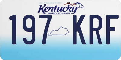 KY license plate 197KRF