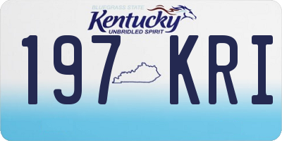 KY license plate 197KRI