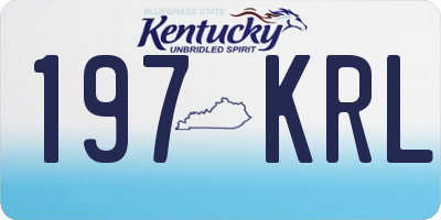 KY license plate 197KRL