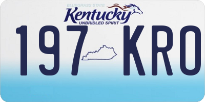 KY license plate 197KRO