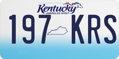 KY license plate 197KRS