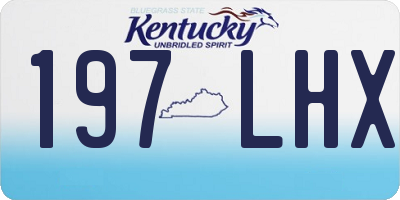 KY license plate 197LHX