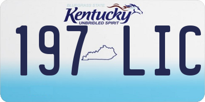 KY license plate 197LIC