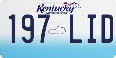 KY license plate 197LID
