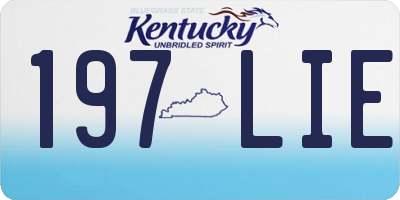 KY license plate 197LIE