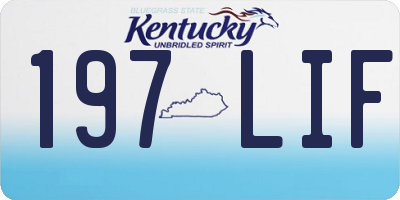 KY license plate 197LIF