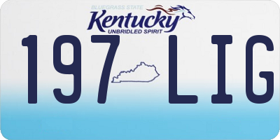 KY license plate 197LIG