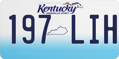 KY license plate 197LIH