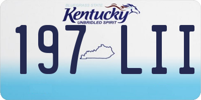 KY license plate 197LII