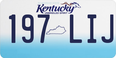 KY license plate 197LIJ