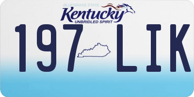 KY license plate 197LIK