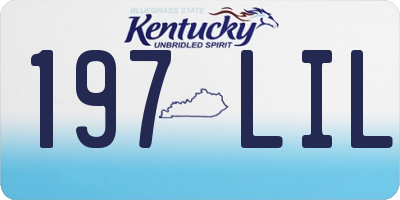 KY license plate 197LIL