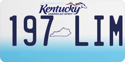 KY license plate 197LIM