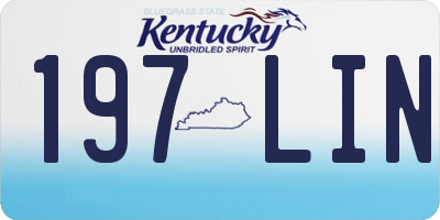 KY license plate 197LIN