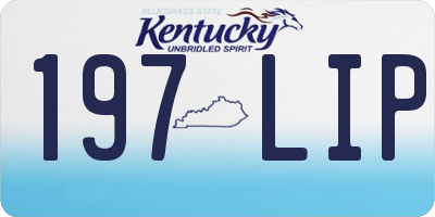 KY license plate 197LIP