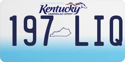 KY license plate 197LIQ
