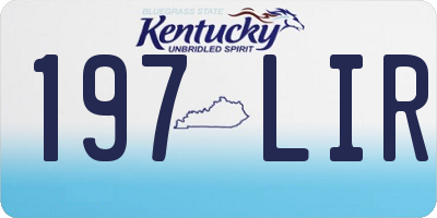 KY license plate 197LIR