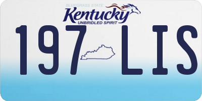 KY license plate 197LIS