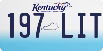KY license plate 197LIT