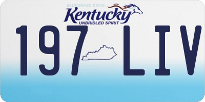 KY license plate 197LIV