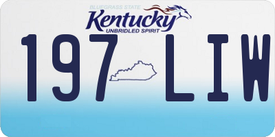 KY license plate 197LIW