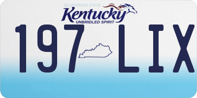 KY license plate 197LIX