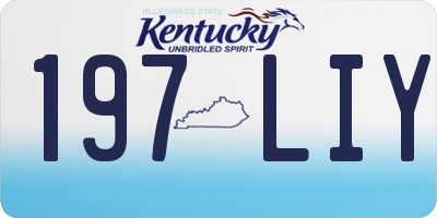 KY license plate 197LIY