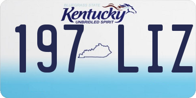 KY license plate 197LIZ