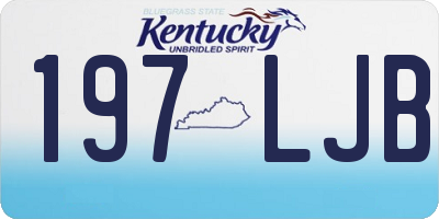 KY license plate 197LJB