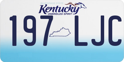 KY license plate 197LJC