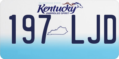 KY license plate 197LJD