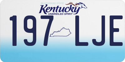 KY license plate 197LJE