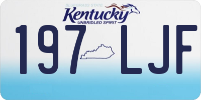 KY license plate 197LJF