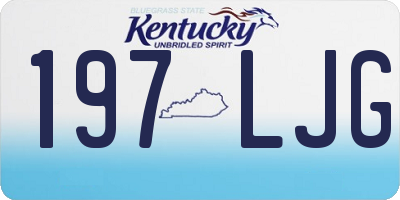 KY license plate 197LJG
