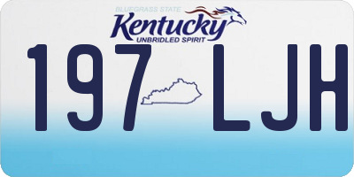 KY license plate 197LJH