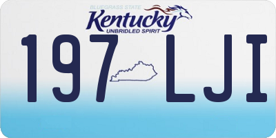 KY license plate 197LJI