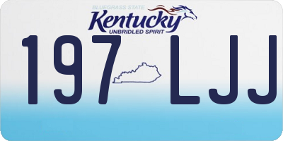 KY license plate 197LJJ