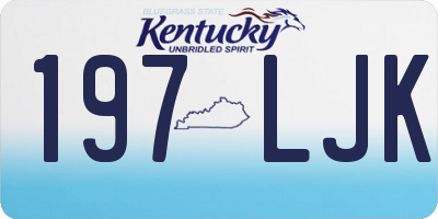 KY license plate 197LJK
