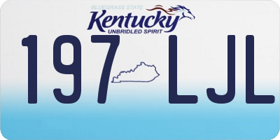 KY license plate 197LJL