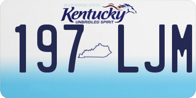KY license plate 197LJM